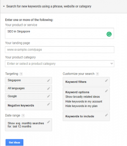 Keyword Planner – Google AdWords